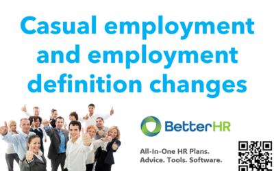 Changes to the definition of casual employment and employment