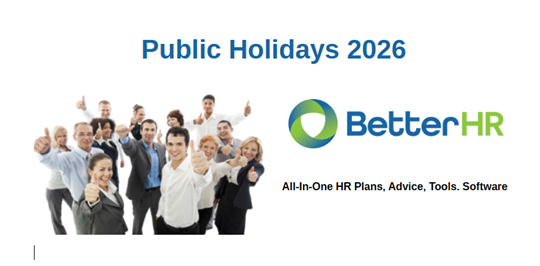 PUBLIC HOLIDAYS 2026